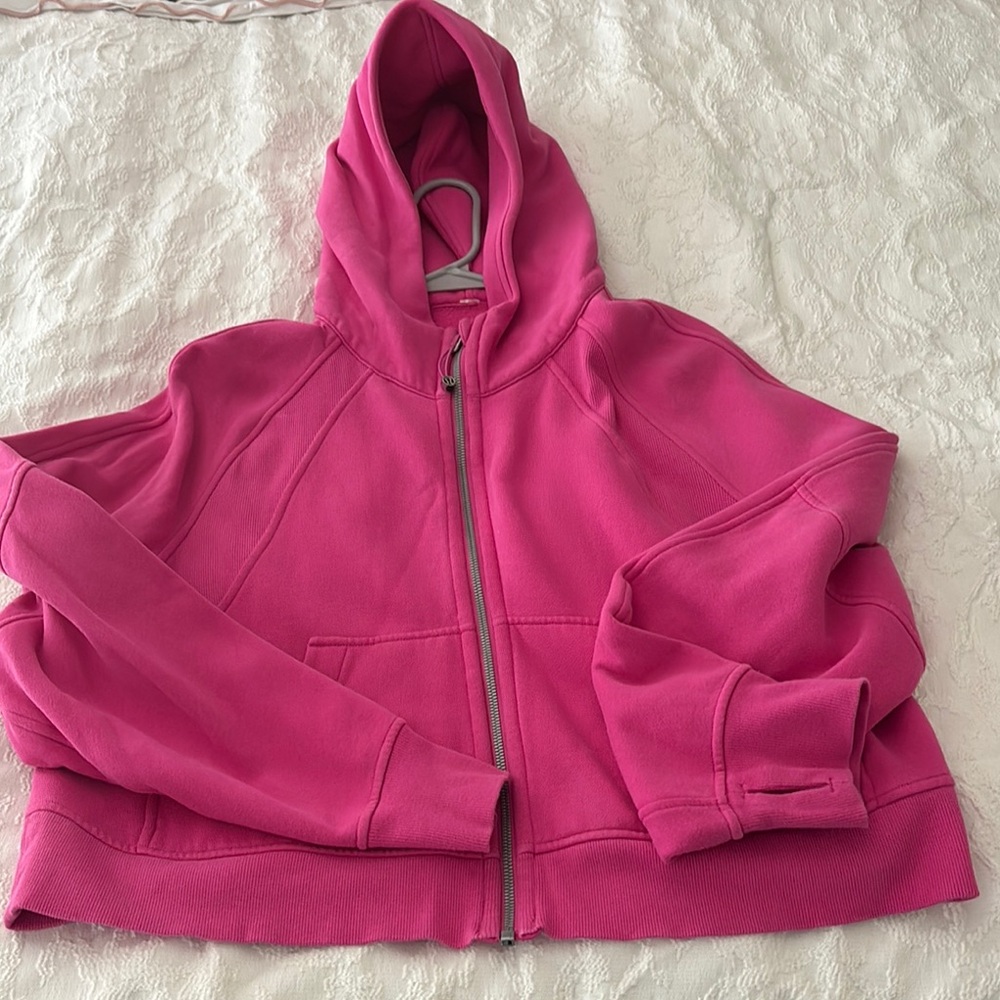 Sonic Pink Lululemon Scuba Zip-Up Hoodie